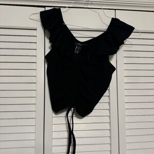 Forever 21, large, black crop top